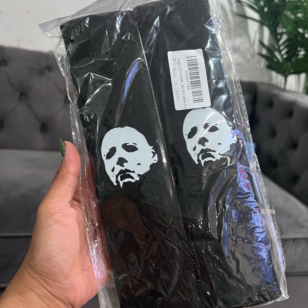 Michael Myers 2 pcs seat belt - black